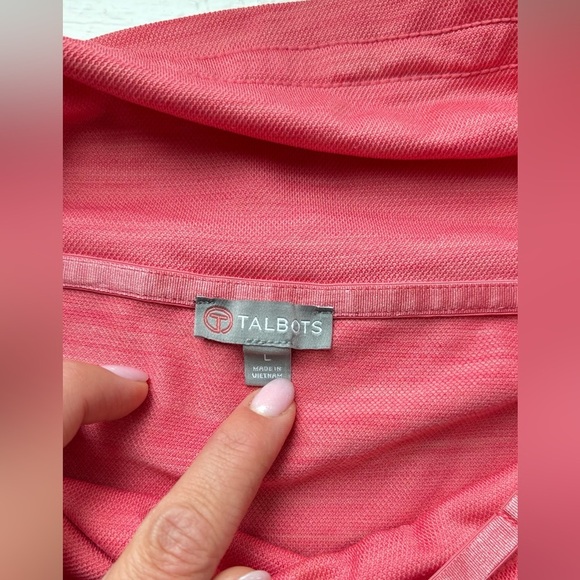 Talbots women’s pink sleeveless mock neck top size L - Picture 3 of 5